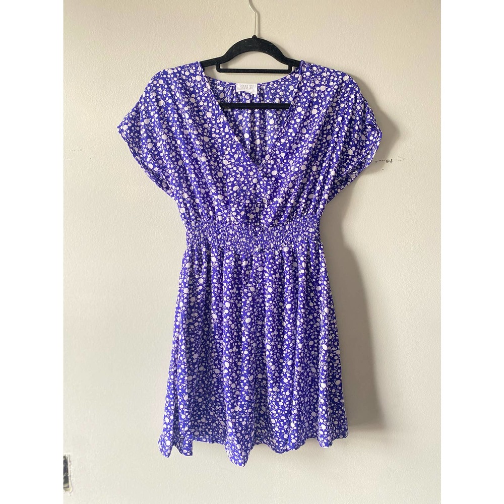 Womens Sienna Sky Floral Summer Blue Dress